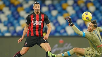 Ibrahimovic, durante un Nápoles-Milán.