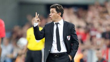 Marcelo Gallardo durante la Recopa Sudamericana entre river Plate y Atl&eacute;tico Paranaense.