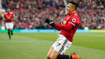 S&aacute;nchez celebrando su gol frente al Swansea. 