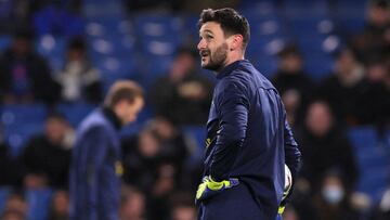 Lloris durante un partido con el Tottenham.