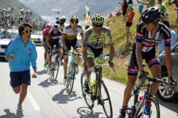 Alberto Contador durante la etapa entre Gap y Saint-Jean-de-Maurienne.