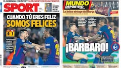 Prensa de Cataluña: estado de felicidad en el Barcelona