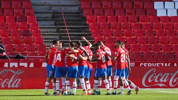 German Sanchez of Granada CF celebrates a goal during La Liga football match played between Granada CF and Real Sociedad SAD at Nuevo Los Carmenes stadium on March 14, 2021 in Granada, Spain.
 AFP7 
 14/03/2021 ONLY FOR USE IN SPAIN