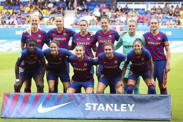 El once inicial del FC Barcelona.