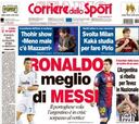 Portada del Corriere dello Sport: "Ronaldo mejor que Messi"