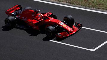 Formula One F1 - Spanish Grand Prix - Circuit de Barcelona-Catalunya, Barcelona, Spain - May 11, 2018   Ferrari&#039;s Sebastian Vettel during practice   REUTERS/Juan Medina