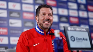 Simeone, en rueda de prensa.