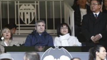 Urrutia, en el palco de Mestalla