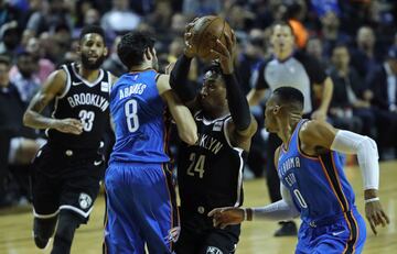 Te dejamos las mejores postales que dejó el primero de los dos partidos de NBA que se jugarán en el país. El Thunder visitó a los Nets en la Arena Ciudad de México.