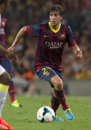 Partido amistoso Barcelona - Santos. Sergi Roberto.