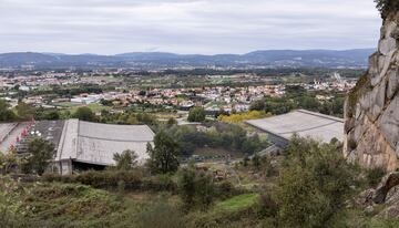 El Estadio Municipal de Braga, visto desde el Monte do Castro.