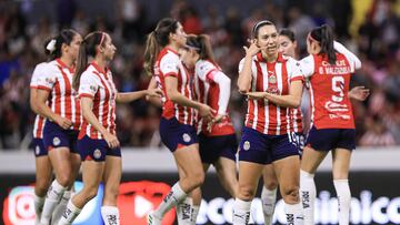    Adriana Iturbide celebrates her goal 1-1 of Guadalajara during the game Atlas vs Guadalajara, corresponding to Round 16 of the Torneo Apertura 2023 of the Womens Liga BBVA MX, at Jalisco Stadium, on October 19, 2023. 

<br><br>

Adriana Iturbide celebra su gol 1-1 de Guadalajara durante el partido Atlas vs Guadalajara, correspondiente a la Jornada 16 del Torneo Apertura 2023 de la Liga BBVA MX Femenil, en el Estadio Jalisco, el 19 de Octubre de 2023