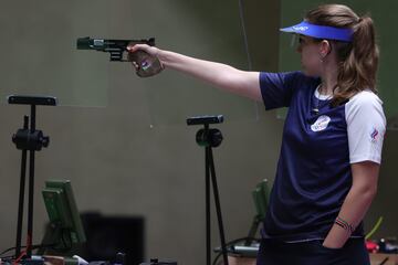 Tiro, 25m pistola | Récord olímpico: 38 puntos