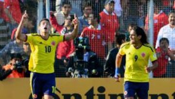 James y Falcao, los m&aacute;ximos referentes de la Selecci&oacute;n Colombia.