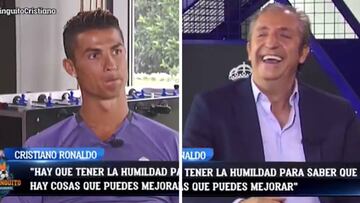 El 'enfado' de Cristiano ante las risas de Pedrerol: ¡genialidad!