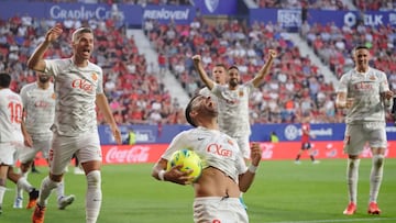 Celebraci¨®n de la permanencia en 2022 en el estadio de El Sadar contra Osasuna.