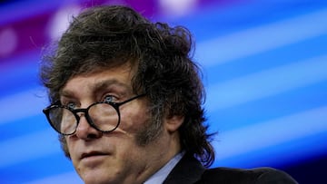 FILE PHOTO: Argentina's President Javier Milei addresses the Conservative Political Action Conference (CPAC) annual meeting in National Harbor, Maryland, U.S., February 24, 2024. REUTERS/Elizabeth Frantz/File Photo