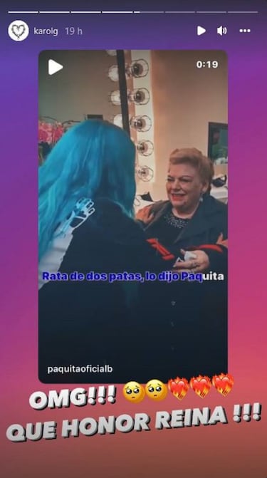Así reaccionó Paquita la del Barrio al homenaje que le rindieron Karol G y Becky G