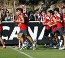 El Atlético volvió al trabajo con más de dos horas de paliza física