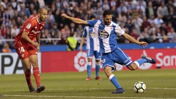 17/04/18 PARTIDO PRIMERA DIVISION DEPORTIVO DE LA CORU&Atilde;A - SEVILLA   PALO DE BORGES