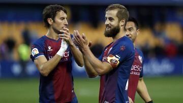 Pulido, en un partido del Huesca.