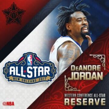 DeAndre Jordan (Los Ángeles Clippers). El curso pasado acabó como el mejor pívot de la NBA, pero ha tenido que ser éste en el que se estrene en el All Star. Una temporada más sigue con dobles figuras de media: 12,5 puntos y 14 rebotes (el mejor reboteador de la NBA). También lo logró los últimos tres cursos.