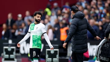 Salah was left on the bench for the Premier League game at West Ham and had a heated exchange with his manager.