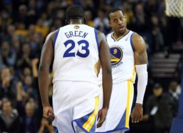 Iguodala y Green durante el Golden State-Chicago Bulls.