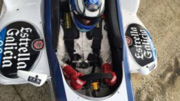 Javier Cobián durante el test en Francia.