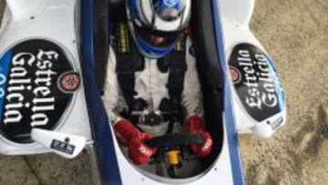 Javier Cobi&aacute;n durante el test en Francia.