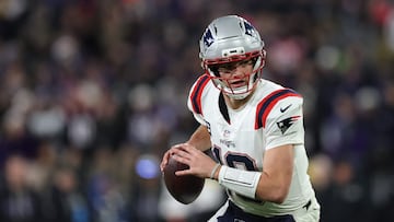 Drake Maye threw five TDs in the first half and sat for the rest of the day as the New England Patriots torched the New York Jets from the Meadowlands.