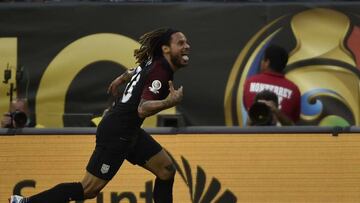 Jones celebra su gol ante Costa Rica.