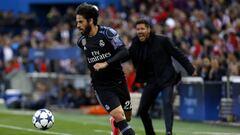 Isco, en una acci&oacute;n del 2-1 en el Calder&oacute;n en la vuelta de semifinales de la Champions.
 