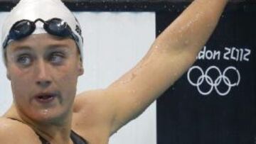 La española Mireia Belmonte en su serie de 200 mariposa hoy, 31 de Julio, en el complejo acuático de los Juegos Olímpicos de Londres 2012.