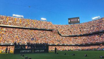 Mestalla celebrando la Copa.