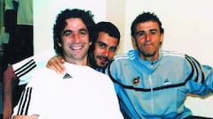 Juan Antonio Pizzi y Guardiola, junto a Luis Enrique, comparten en su paso por Barcelona.