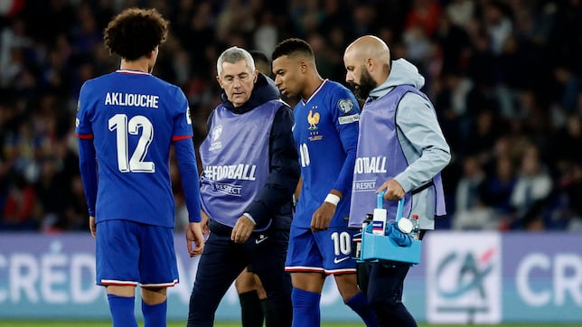 Mbappé, recital y susto