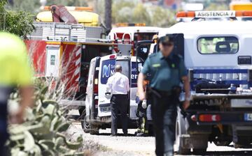 Accidente de tráfico mortal del futbolista José Antonio Reyes en la autovía A-376 de Sevilla a Utrera.