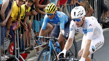 Nairo Quintana pierde m&aacute;s de cinco minutos en el ascenso a Aubisque en la etapa 19 del Tour de Francia.