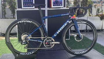 La bicicleta que tendrá Roglic en el Tour de Francia. Seis de esas llegaron a Colombia