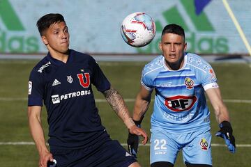 Diego Carrasco no ha podido ser titular indiscutido en todos los años que lleva en la U. De momento, se ve complicada una hipotética renovación.