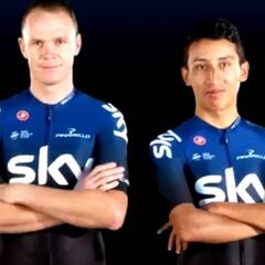 El Sky luce su maillot de 2019 con Froome, Thomas y Bernal
