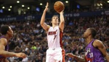 Goran Dragic, durante un partido con los Heat en marzo de este año.