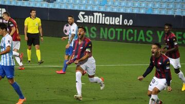 Málaga 1 - Extremadura 1: resumen, goles y resultado