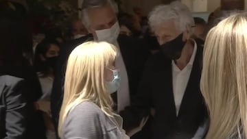 José Pékerman, presente en el velorio de Diego Maradona.