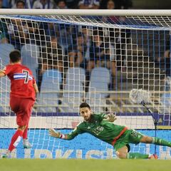 Oier, protagonista en la última victoria del Espanyol en Anoeta