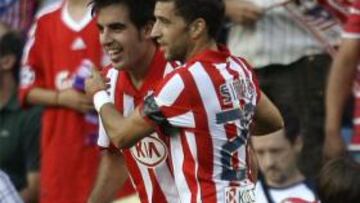 <b>ATLÉTICO 1 - RACING 1</b>Jurado, celebrando su gol.