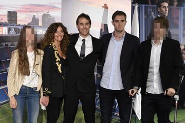 Julen Lopetegui con su familia.