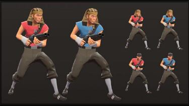 Así de ridículo es Team Fortress 2 con el shorts de Lara Croft