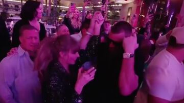 Travis Kelce and Taylor Swift’s relationship continues to be on everyone’s lips. Some videos of the Super Bowl afterparty give them something to talk about.